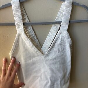 Anthropologie Maeve White Crop Top Tank XS